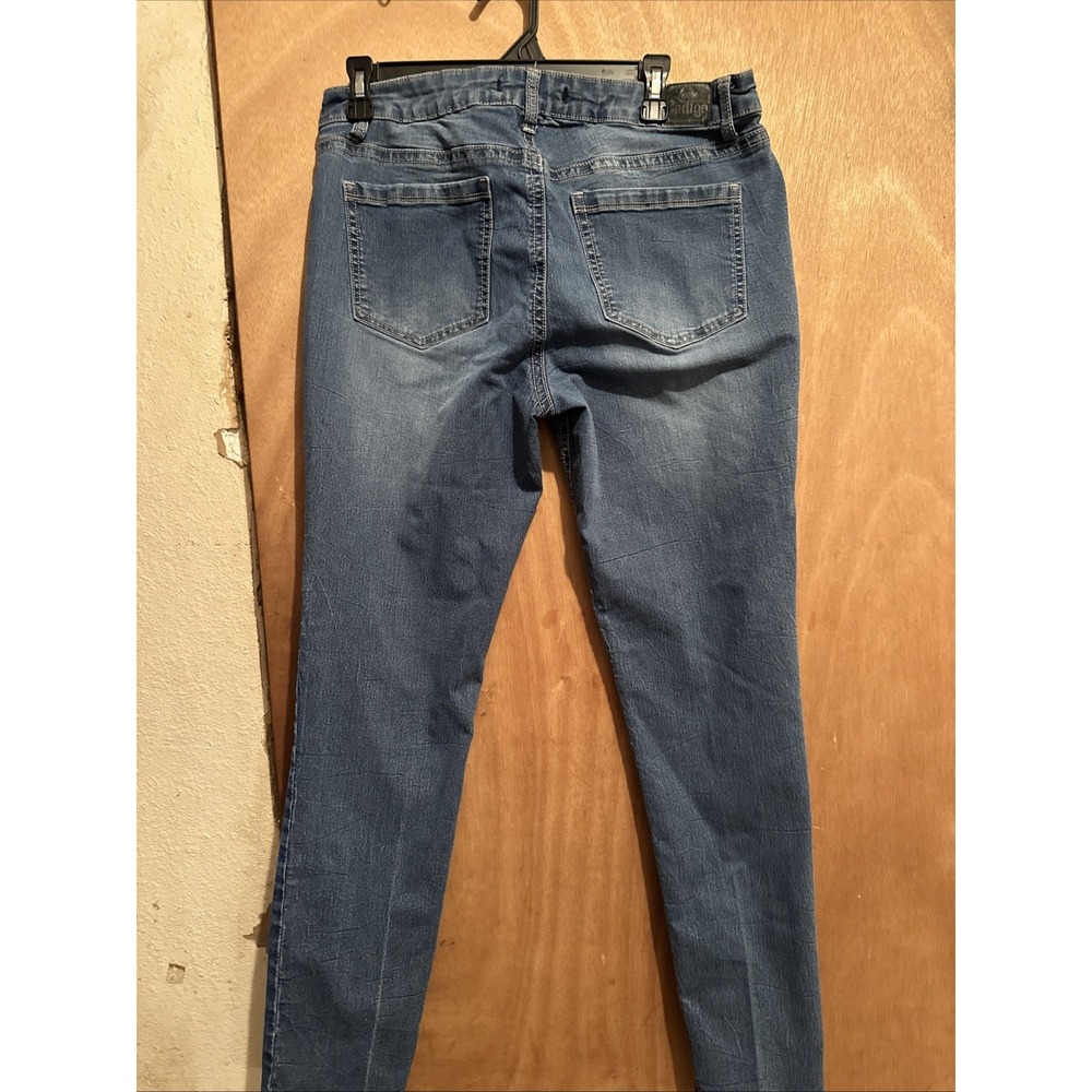 Love Indigo Womens Medium Wash Skinny Jeans Size 14 Stretch Denim Blue